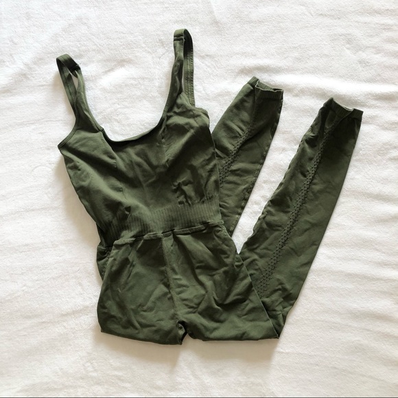 Free People Pants - Free People Army Green Good Karma Onesie